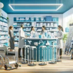 DALL·E 2024-05-19 10.40.37 – A professional image for an article about medical supply stores as pillars of the healthcare system, focusing on innovation, challenges, and future pe