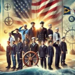 DALL·E 2024-06-25 15.47.16 – A tribute image for the ‚Day of the Seafarer,‘ honoring the heroes of the world’s oceans. The image should depict a diverse group of seafarers in unif