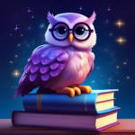 ai generated, owl, books