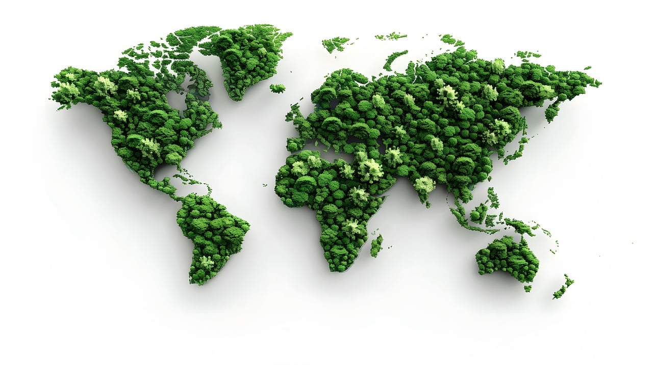 world map, green, eco-friendly