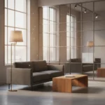 Möbel Hardeck Bochum: Räumungsverkauf, Verkleinerung und die Pläne für Haus 3 Ein leerer Showroom mit vereinzelten Möbelstücken: ein Sofa, ein Couchtisch,